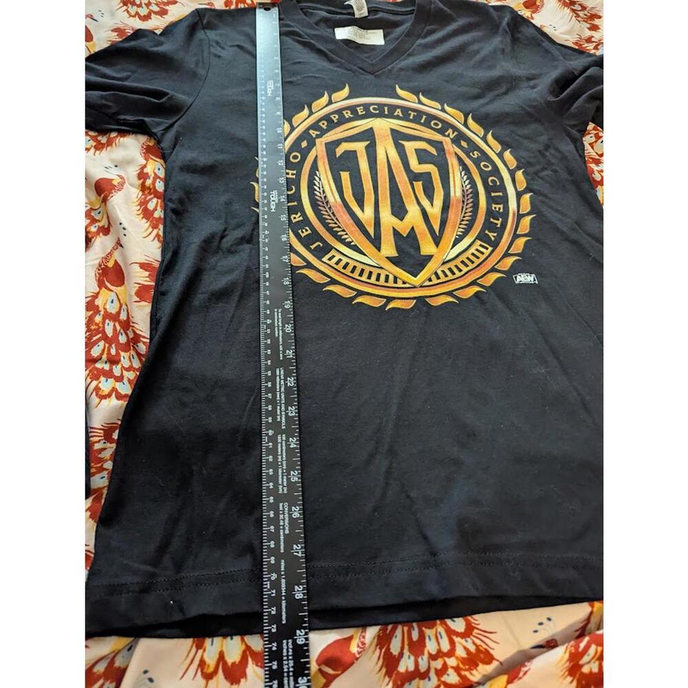 New Jericho Appreciation Society AEW V-Neck Tee Medium Black Chris Jericho Y2J - Picture 6 of 6